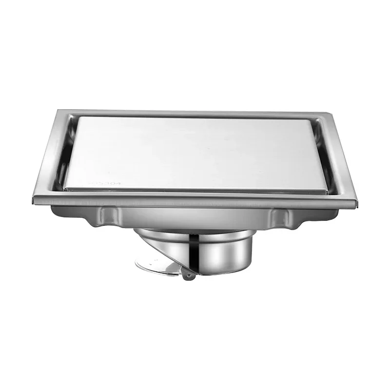 

Anti-odor Tile Insert Square Floor Waste Drain Bathroom Drain Shower Grates 304 Stainless Steel Large Flow Drainer 15x15cm