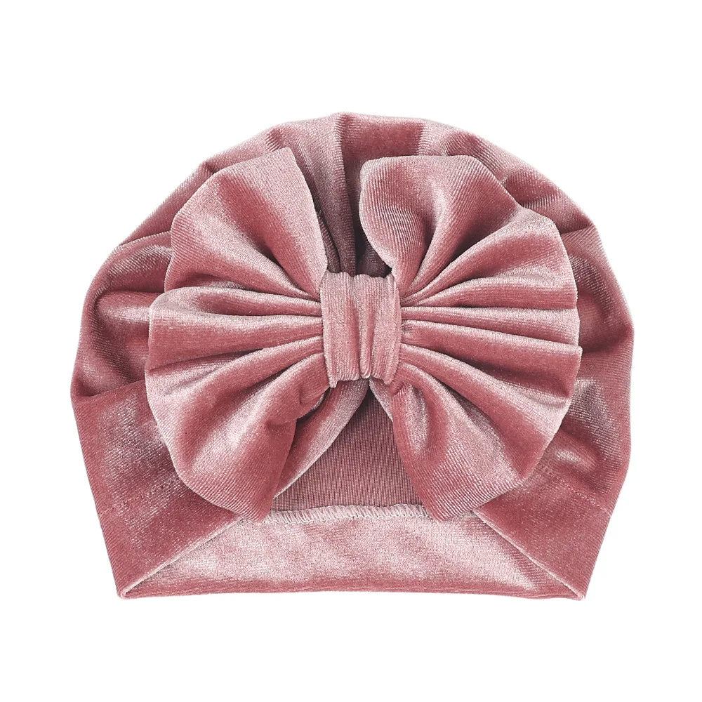 

Kids Hair Accessories Solid Corduroy Newborn Headbands Cap For Children's Christmas Baby Girl Bows Hairband Babies Turbans Hat