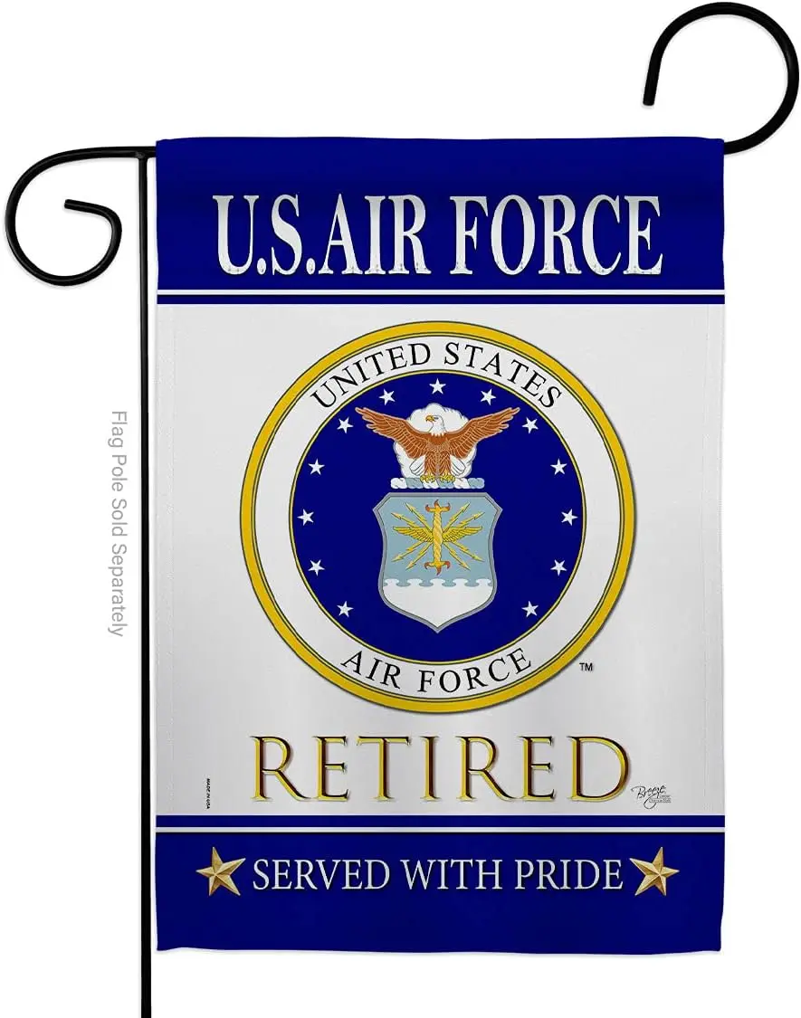 Breeze Decor US Air Garden Flag Armed Forces USAF United State American Military Veteran Retire Official House Decoration