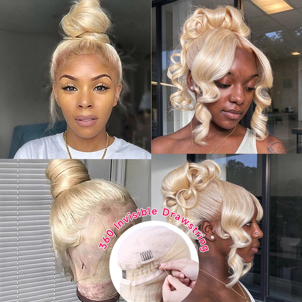 Invisible Strap 360 Hd Lace Frontal Wigs Peruvian 613 Blonde Straight Wig Body Wave Human Hair Wigs 200% 250% Density Human Hair Wigs 13x6 Lace Frontal 30 40 Inch 5x5 Glueless Wig Human Hair 13x4 Lace Front Human Hair Wigs For Black Women