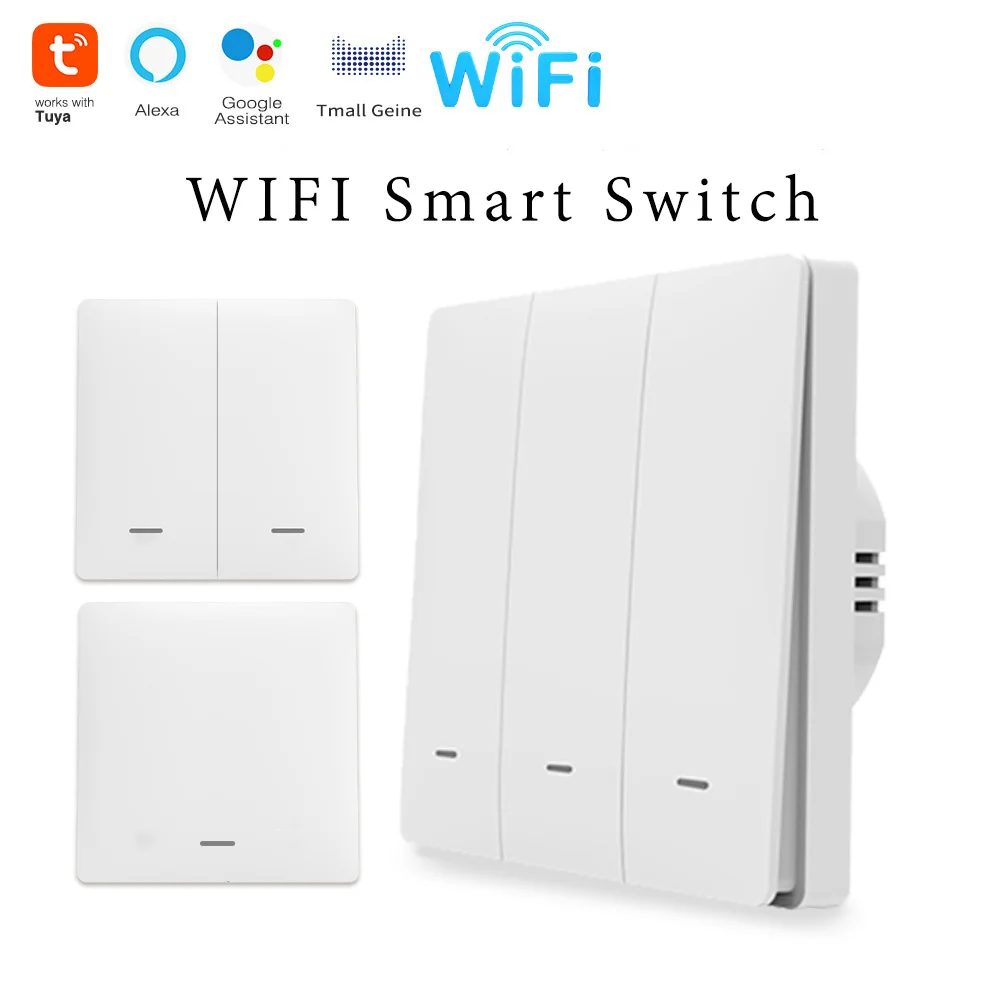 واي فاي مفتاح ذكي الاتحاد الأوروبي القياسية 86 نوع الجدار التبديل APP التحكم صوت الموقت المنزل الذكي
