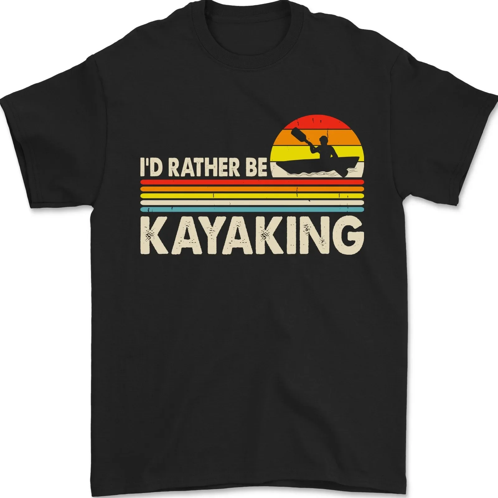 Id Rather Be Kayaking Funny Kayak Canoe Mens 100% Cotton-