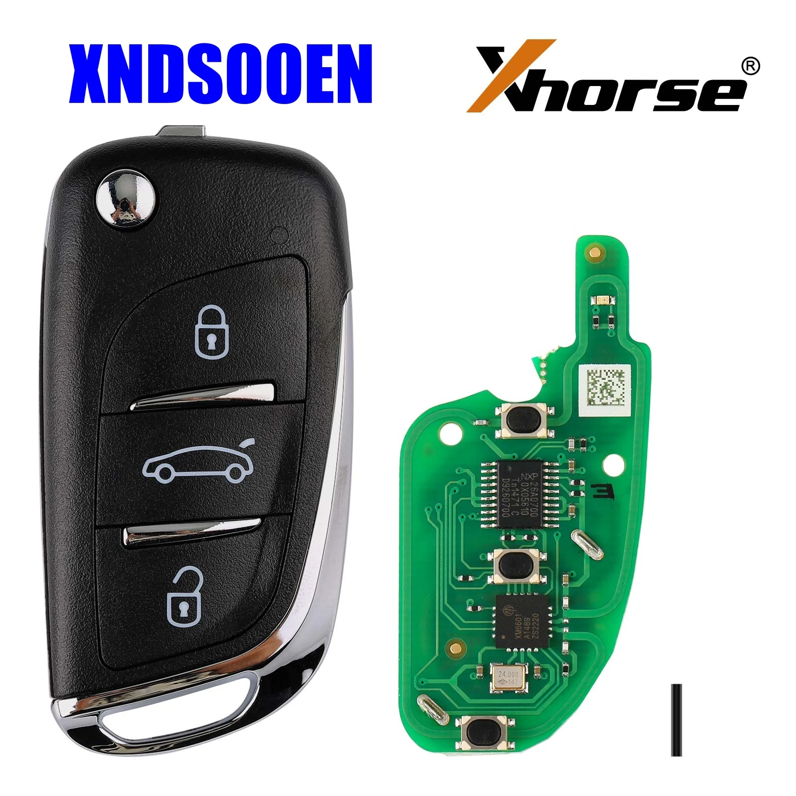 XHORSE XNDS00EN Universal Remote Key For VW DS Type Remote Key 3 Buttons 5 PCS/Lot