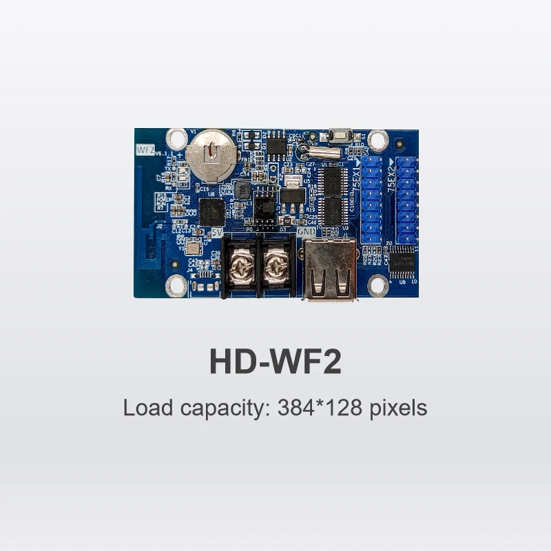 Huidu HD-WF2 Single-Dual Color Wi-Fi Control Card ,Supports Mobile App , 1280 x 32pixels , 2 x HUB75 interface