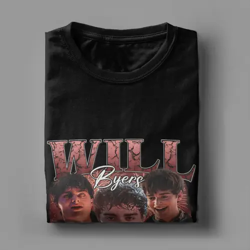 Imagen 2 del producto Camiseta estampada Will Byers para hombre y mujer, camisetas 100% de algodón, ropa