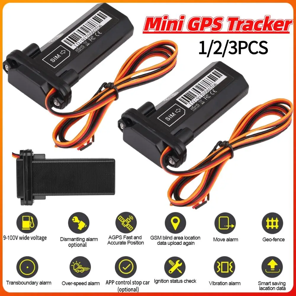 

1-3 шт. GPS-трекер для мотоцикла с функцией отключения питания, оповещением о тревоге, отслеживанием в реальном времени, детектором ACC для автомобилей, мотоциклов и других транспортных средств, AGPS-локатор