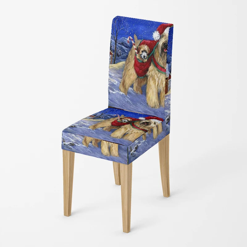 Home chair cover Oil painting style kitchen chairs Coversadjustable dining elastic fabricchairs covers chair cover for wedding