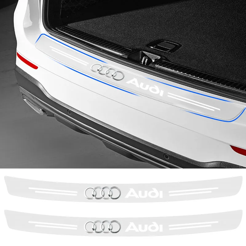 Car Trunk Anti-Scratch Sticker Tailgate Decoration Strip Car Entry Guard Protective Emblems For Audi A3 A6 Q3 B5 B6 B7 B8 B9