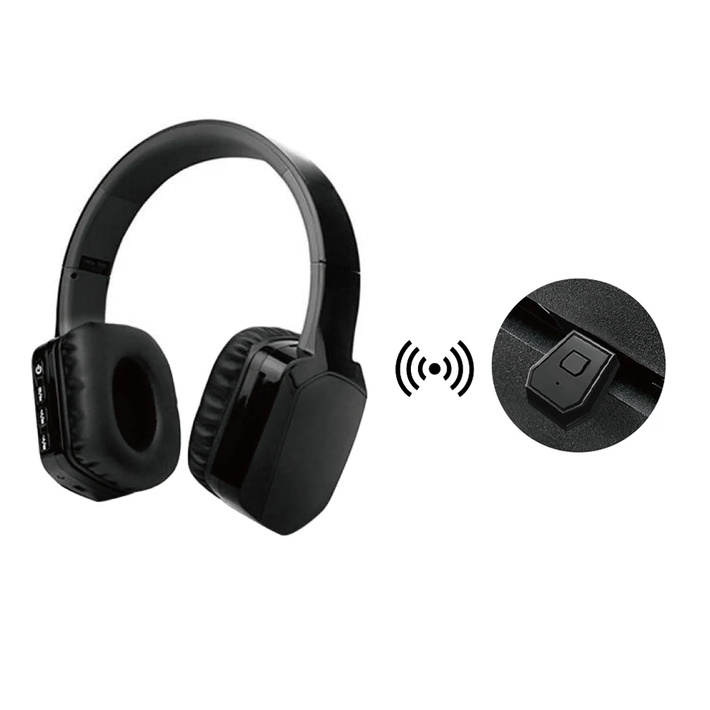 

USB Adapter Wireless Transmitter Headsets Receiver Headphone Dongle Black for Game Machine Wireless Microphone Chat