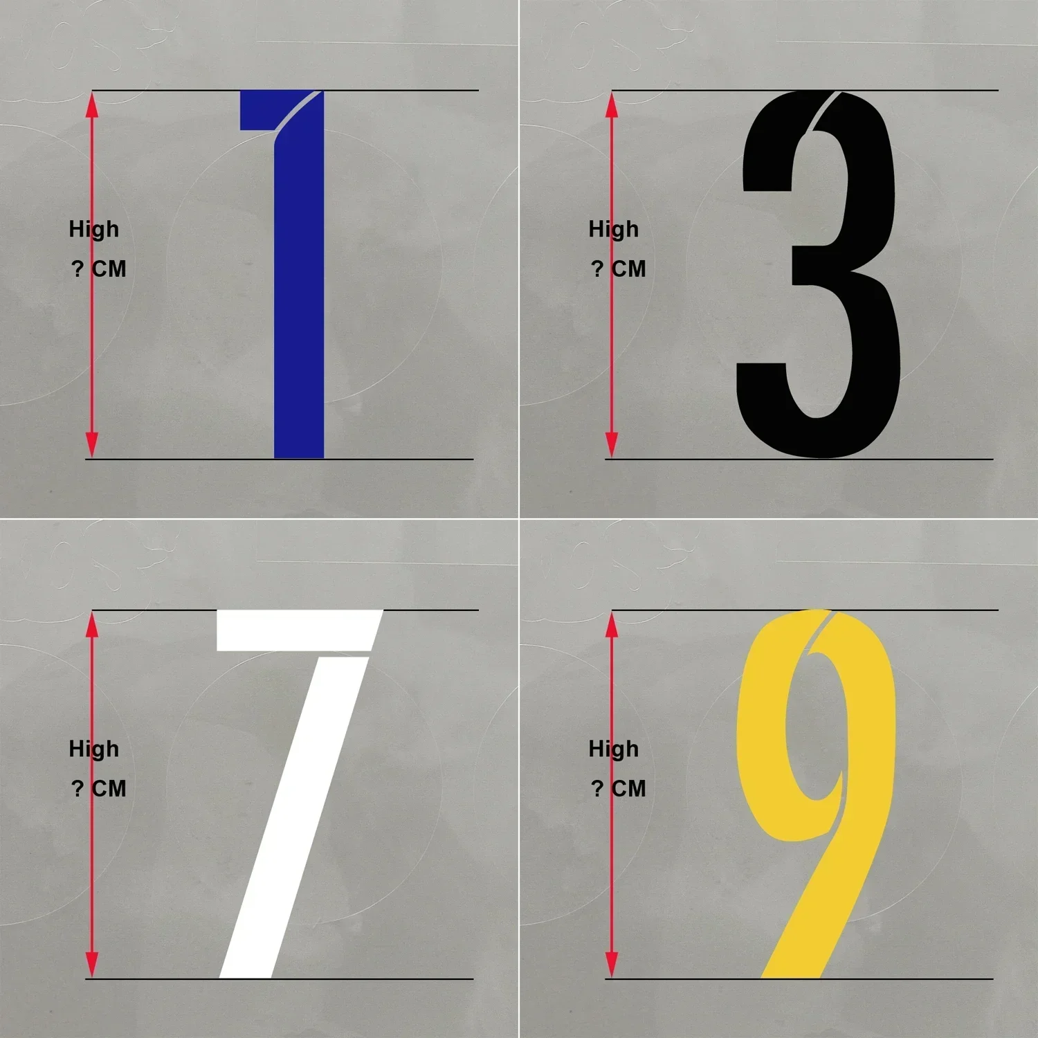 5-23 سنتيمتر الموسم 2016 الحديد على عدد بقع 24 ألوان DIY بها بنفسك مخصص كرة السلة كرة القدم جيرسي عدد الملابس الساخن نقل ملصق #2