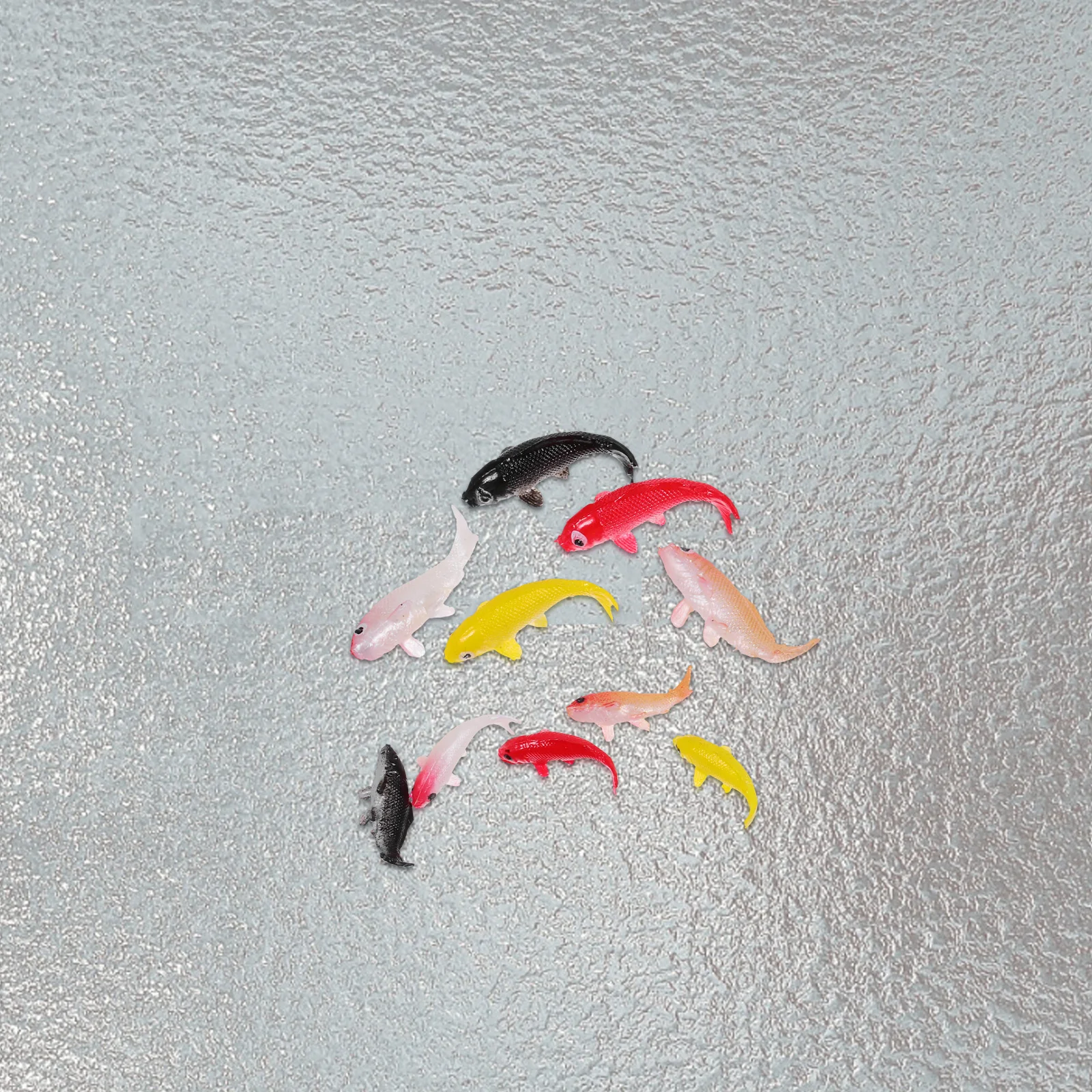 

10pcs Mini Koi Fish Sculptures Vibrant Colors Resin Material Lifelike Details Garden Decorations Aquarium Accessories