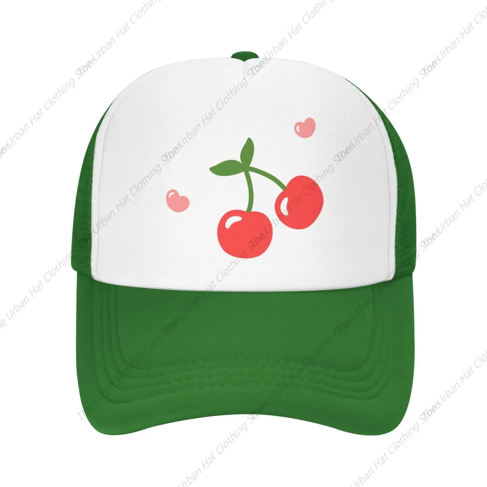 Mesh Dad Hat Adjustable Washed Cherry Cute Heart Unisex Baseball Cap Funny Distressed Ball Trucker Caps for Women Men