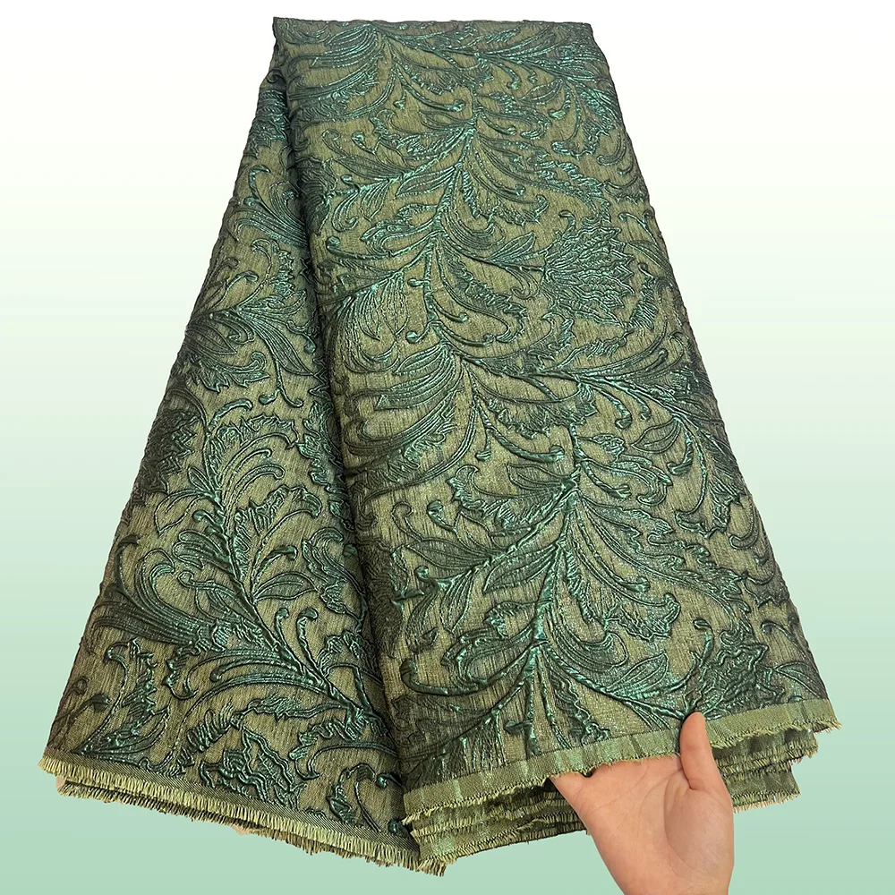 LACE Brocade Jacquard Lace Fabrics 5Yards 2024 High Quality French Gilded Lace For Women Wedding Party Dresses