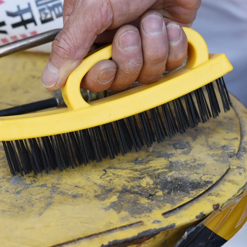 Versatile Steel Wire Brush for Cleaning Rust Plastic Grip Remove Stubborn Dirt Dropshipping