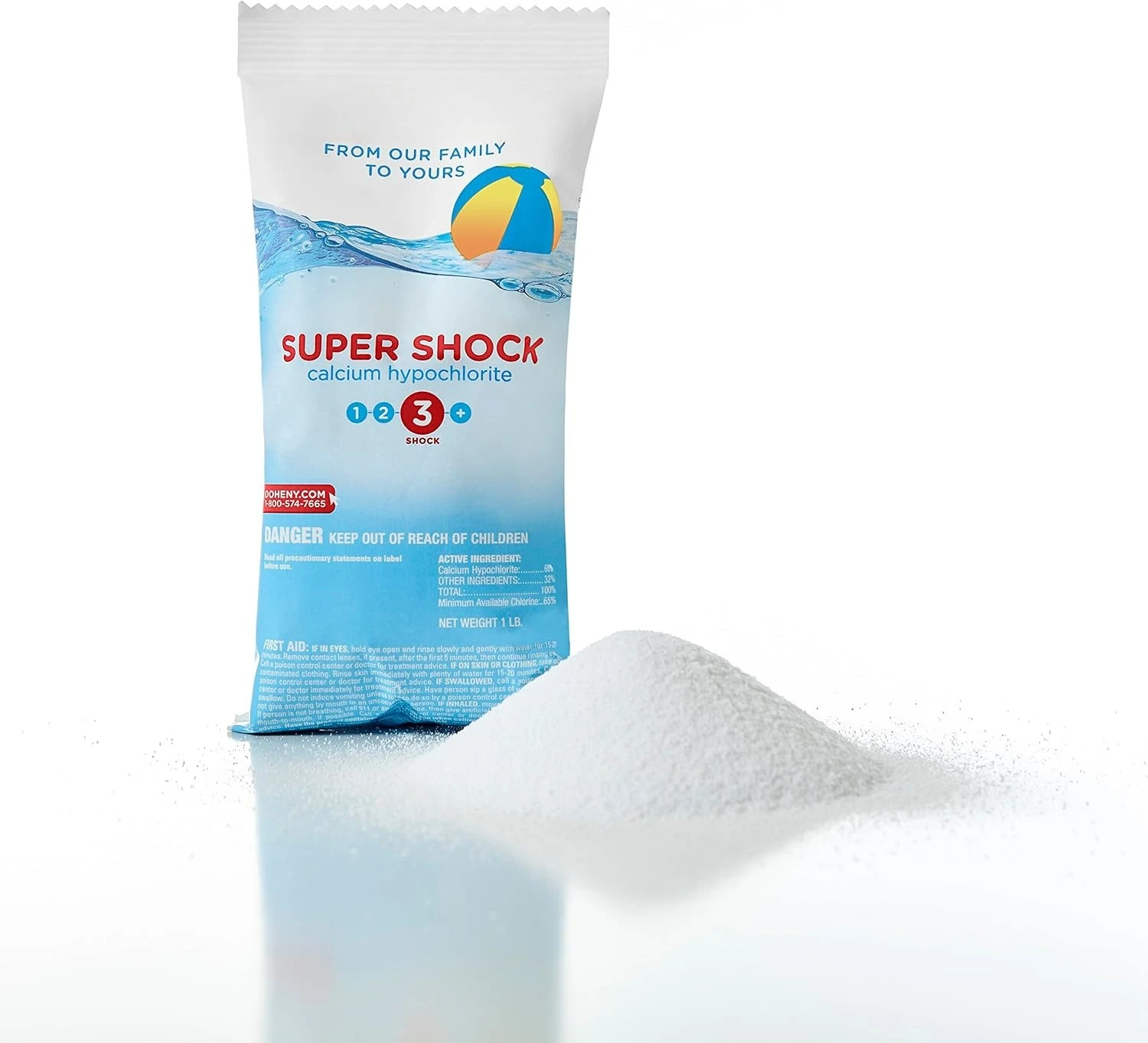 Super Pool Shock |Chlorine Shock, Quick-Dissolving, Fast-Acting 68% Granular Pool Shock | 24 x 1lb Bags, Proudly Made in The USA image 6
