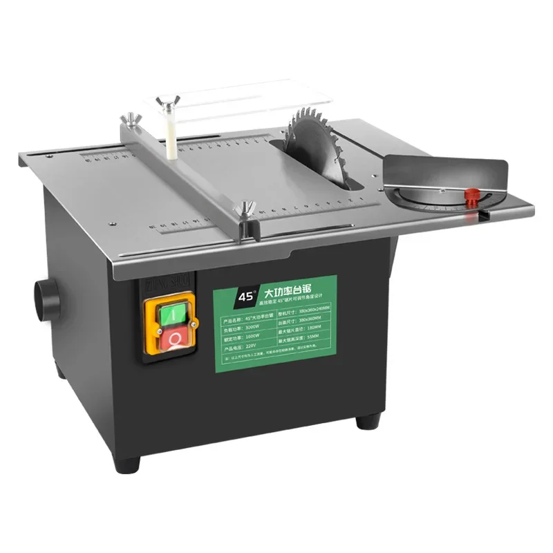Mini Table Saw 45 Β° Dustless cutting saw Woodwork decoration chainsaw push platform sawing plate multifunction cutting machine