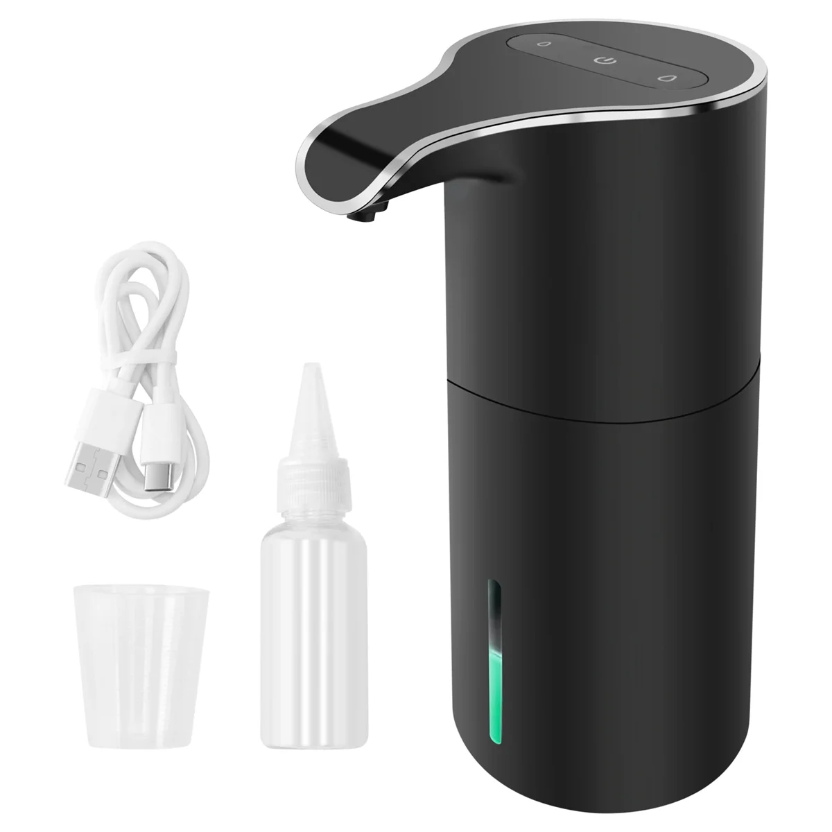 Automatic Soap Dispenser Black, Foam Soap Dispenser Rechargeable Non-Contact Automatic Soap Dispenser for Bathroom