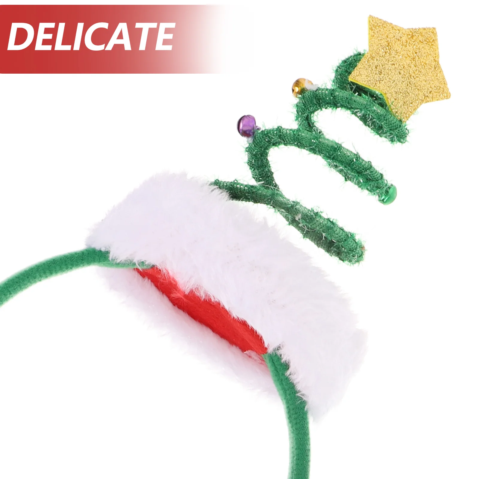 

4pcs Christmas Tree Headbands Premium Lightweight Hair Accessories Elegant Party Cosplay Carnivals Wearable For Family Friends