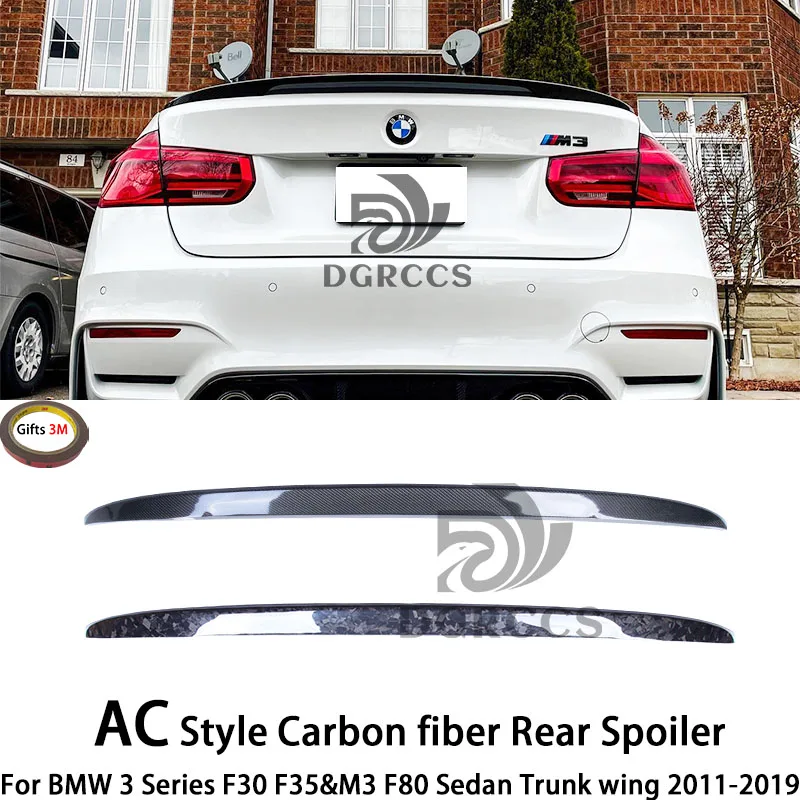 

BMW 3 Series F30 F35&M3 F80 Sedan AC Style Carbon fiber Rear Spoiler Trunk wing 2011-2019 Forged carbon Honeycomb Carbon fiber