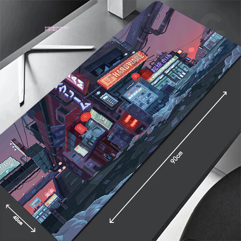 Pixel Street View Mouse Pad Gamer Mousepads Big Gaming Mousepad XXL Mouse Mat Large Keyboard Mat Desk Pad For Computer Laptop