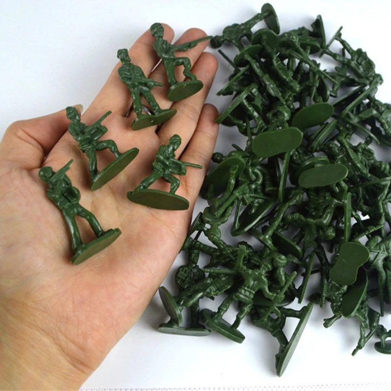 100 Pcs Army Men Toy Military Model Sets Of Toys Army Plastic Soldier Figures Accessories Toy Birthday Gifts For Kids