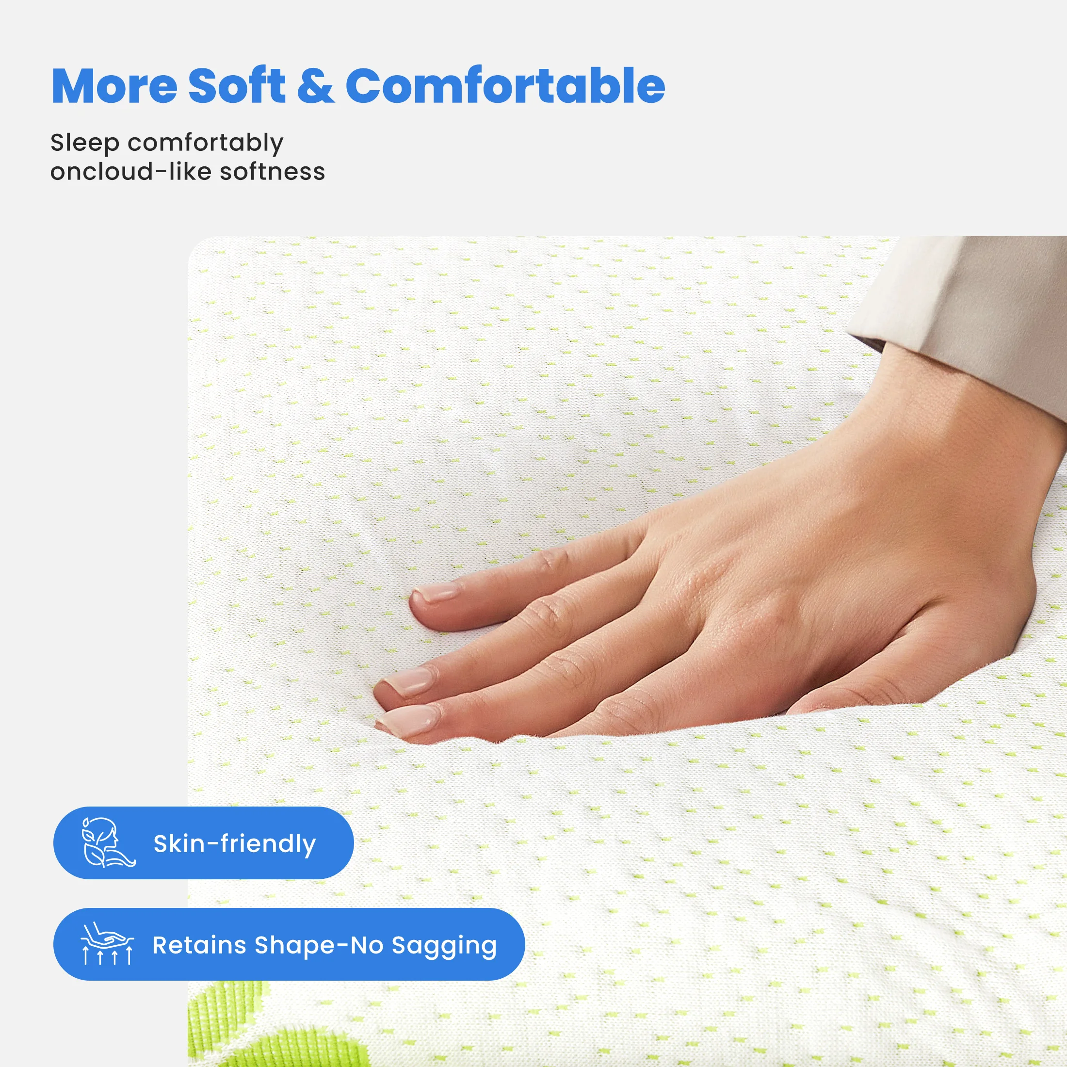 JHK Soft Mattress Topper Full Size Viscose Made from Bamboo Pillow Top Mattress Pad for Breathable Cooling Back Pain Relief image 4