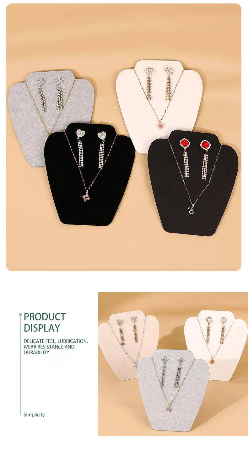 Earrings Necklace Set Display Board Necklace Portrait Model Jewelry Rack Earrings Ear Jewelry Hanger Jewelry Rack
