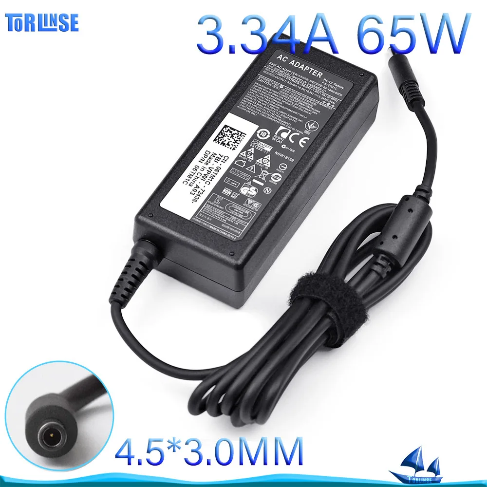 

19.5V 3.34A 4.5*3.0mm 65W laptop AC power adapter charger for Dell Inspiron 15 5558 3558 3551 3552 5551 5559