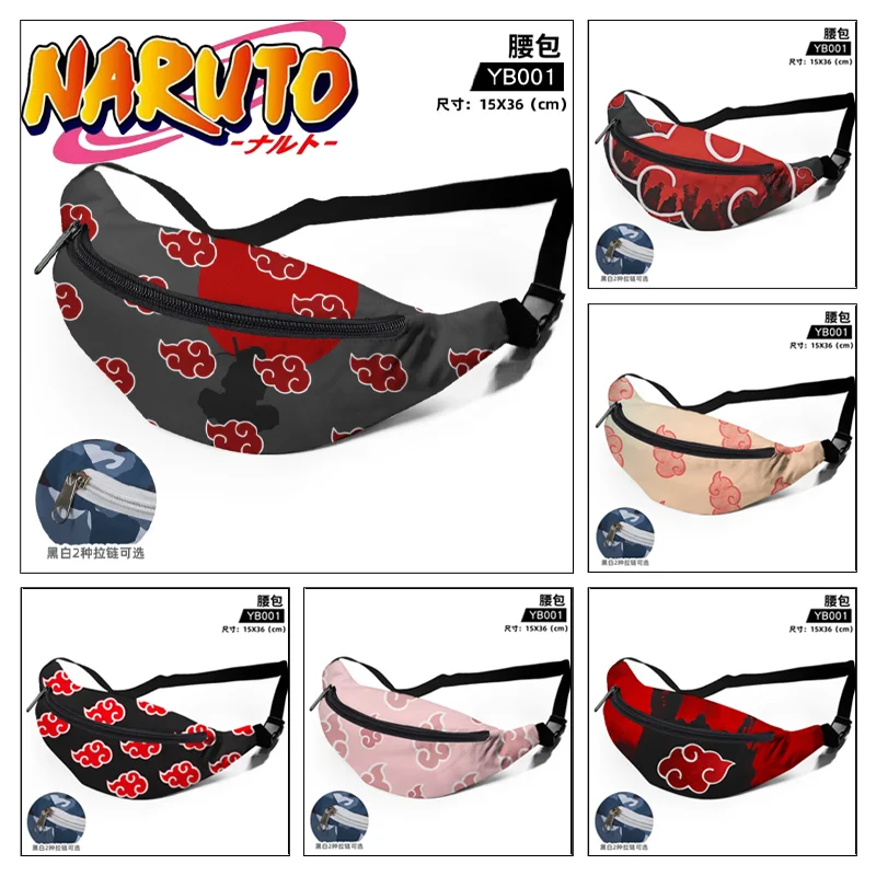 

Нагрудная сумка Naruto, модная холщовая поясная сумка, Повседневная Уличная универсальная сумка через плечо для мужчин и женщин, мультяшная спортивная сумка через плечо