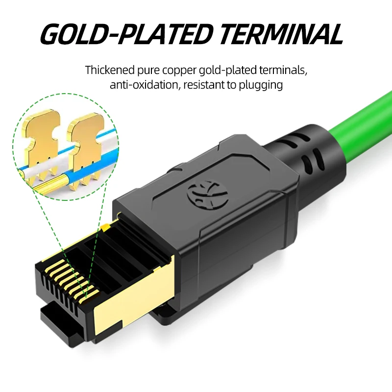 Industrial Profinet High Flexible Patch Cord  CAT6 Braided Double Shielded Gigabit Tow Line Drag Chain Ethernet  Network Cable