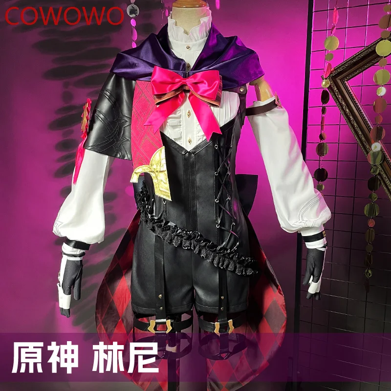 

COWOWO Genshin Impact Lyney Game Suit Lovely Gorgeous Uniform Cosplay Costume Halloween Party Role Play Outfit XS-XXL