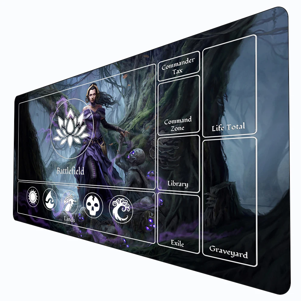 

Liliana Playmat Mouse Pad Card Game Mat Large Computer Offices Mousepad XXL Non-slip for MTG DTCG CCG RPG Trading Card Desk Mats