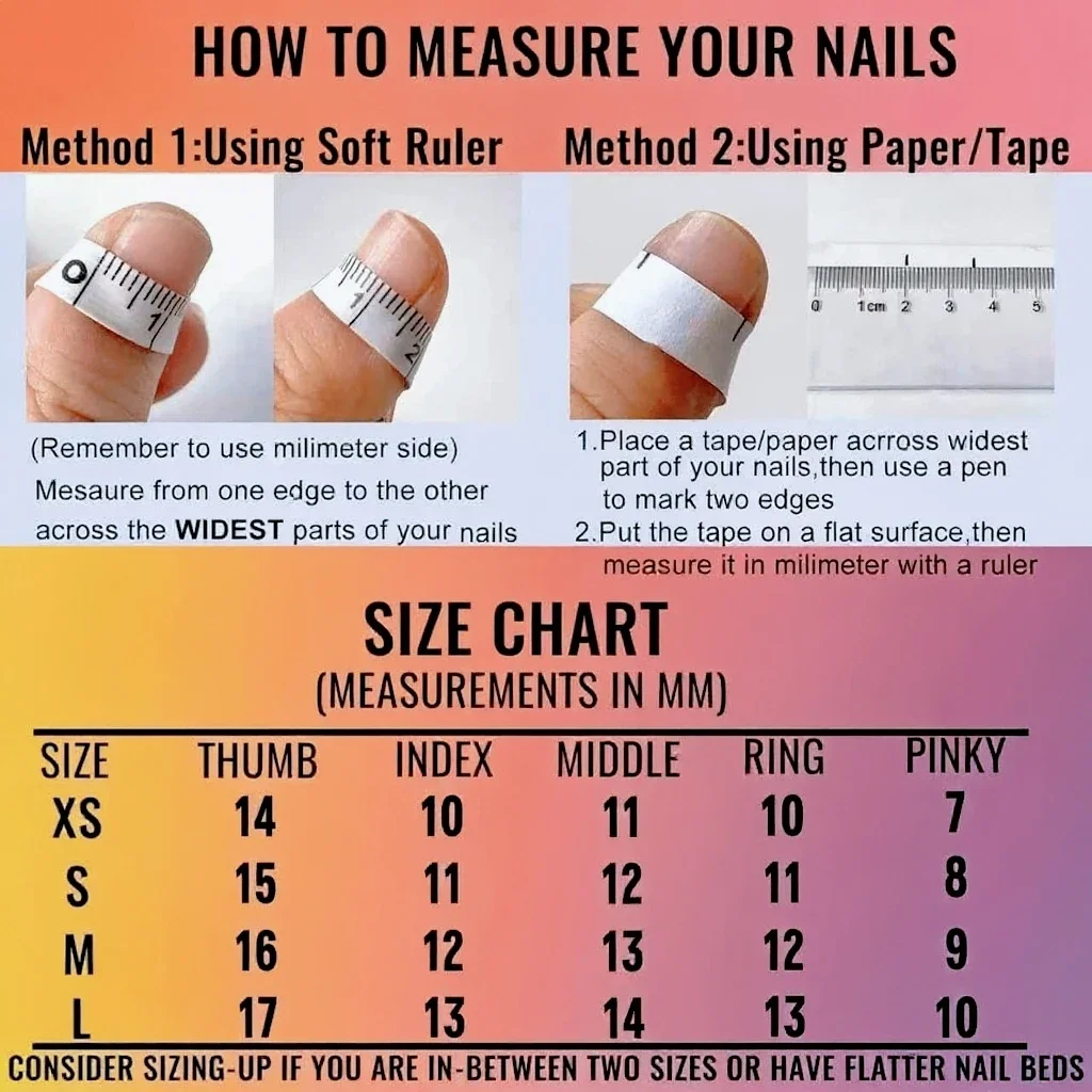 Imprensa artesanal de luxo em unhas, escada ultra curta, design de caqui com ferramentas de 4 peças, abas adesivas super fortes com 10 peças