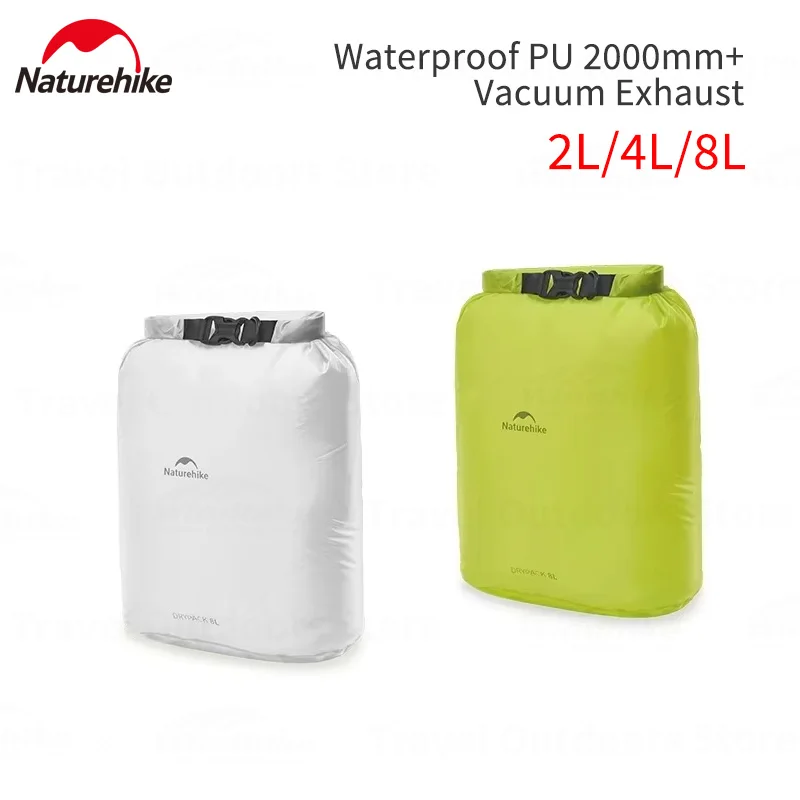 Naturehike 2L/4L/8L 多目的防水バッグ ロールトップ収納バッグ 軽量ナイロン アウトドア キャンプ ハイキング 耐久性のある旅行バッグ