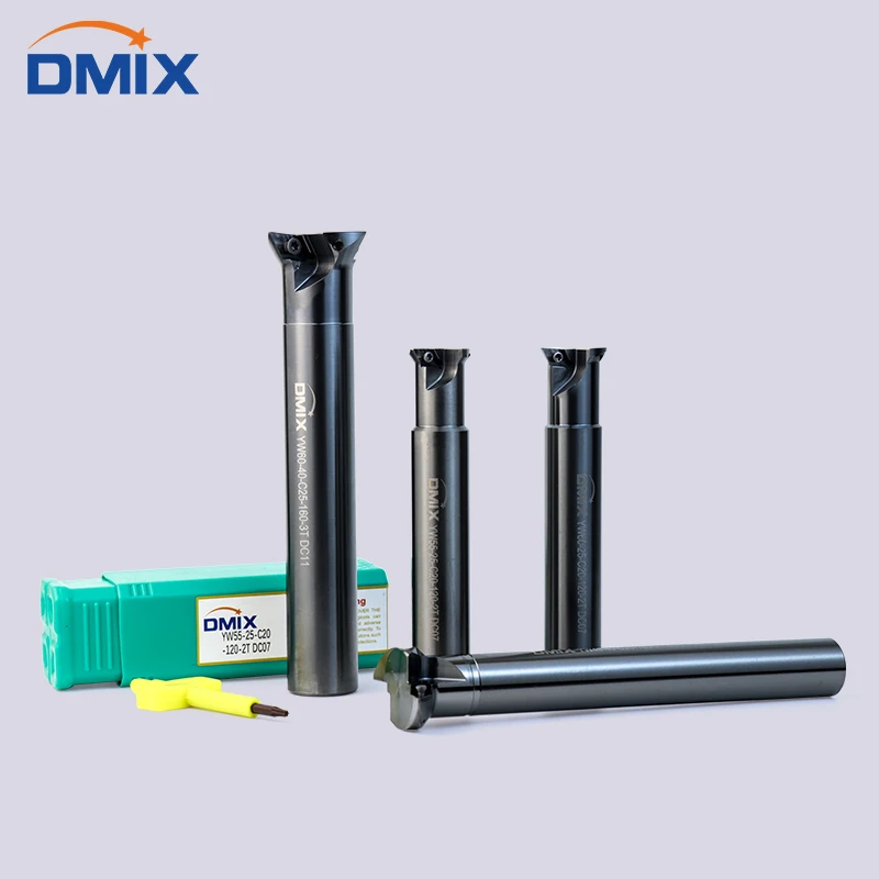 DMIX YW45 YW55 YW60 تتوافق قاطعة المطحنة أداة عرقوب T الحز مقبض مستقيم YW درجة الداخلية الخامس فتحة حامل مطحنة نهاية #4
