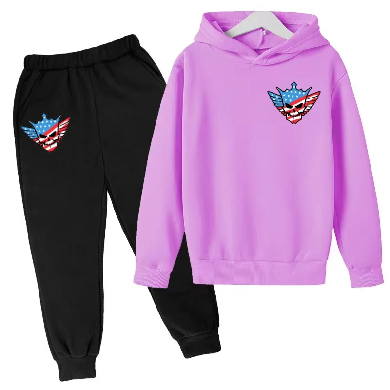 Kinder-Sportoutfit Marke - Hoodie + Hose mit Kodiroz Anime-Mustern, geeignet für Jungen und Mädchen im Alter von 3 bis 13 Jahren. – Detail 14