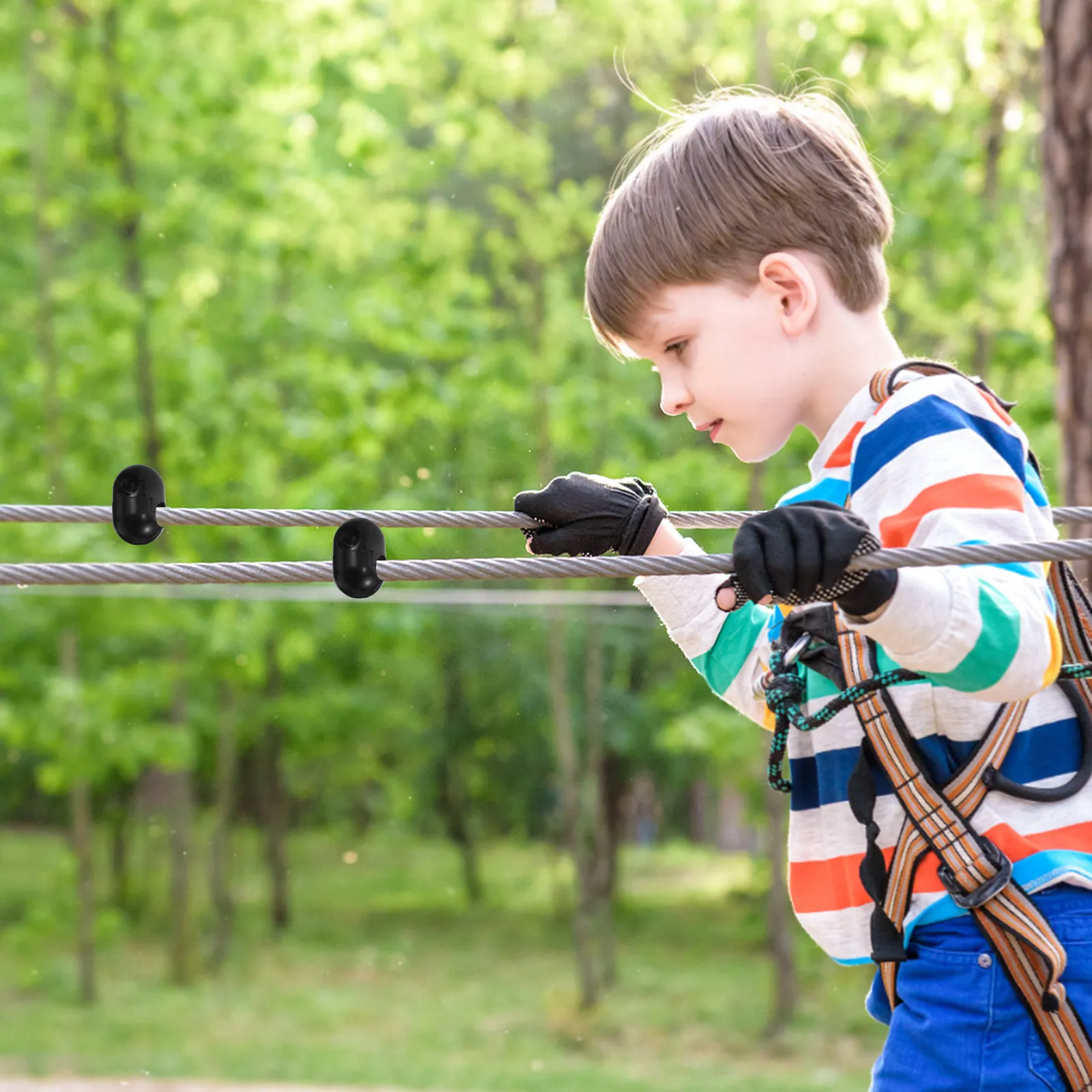 

10 шт. Соединители для веревок для скалолазания, сверхпрочные пластиковые зажимы, надежные крепления для игровых площадок, пряжки для крепления веревок, для уличных сеток для скалолазания