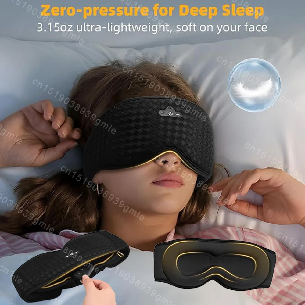 

Bluetooth Музыка 3D Маска для сна Беспроводные наушники Дышащая светоблокирующая воздушная дорожная умная эластичная повязка на голову для сна