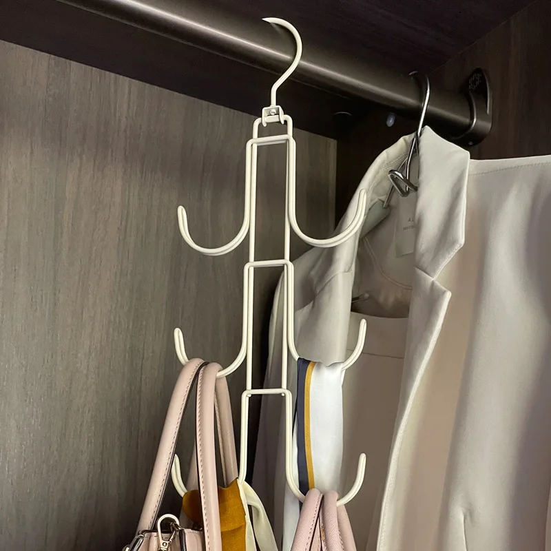 Handbag Storage Hanger Hooks Rotated Clothes Bag Hangers Rack Organizer Bag Hanger Closet Ties Scarf Hanging Rack Closet Hanger