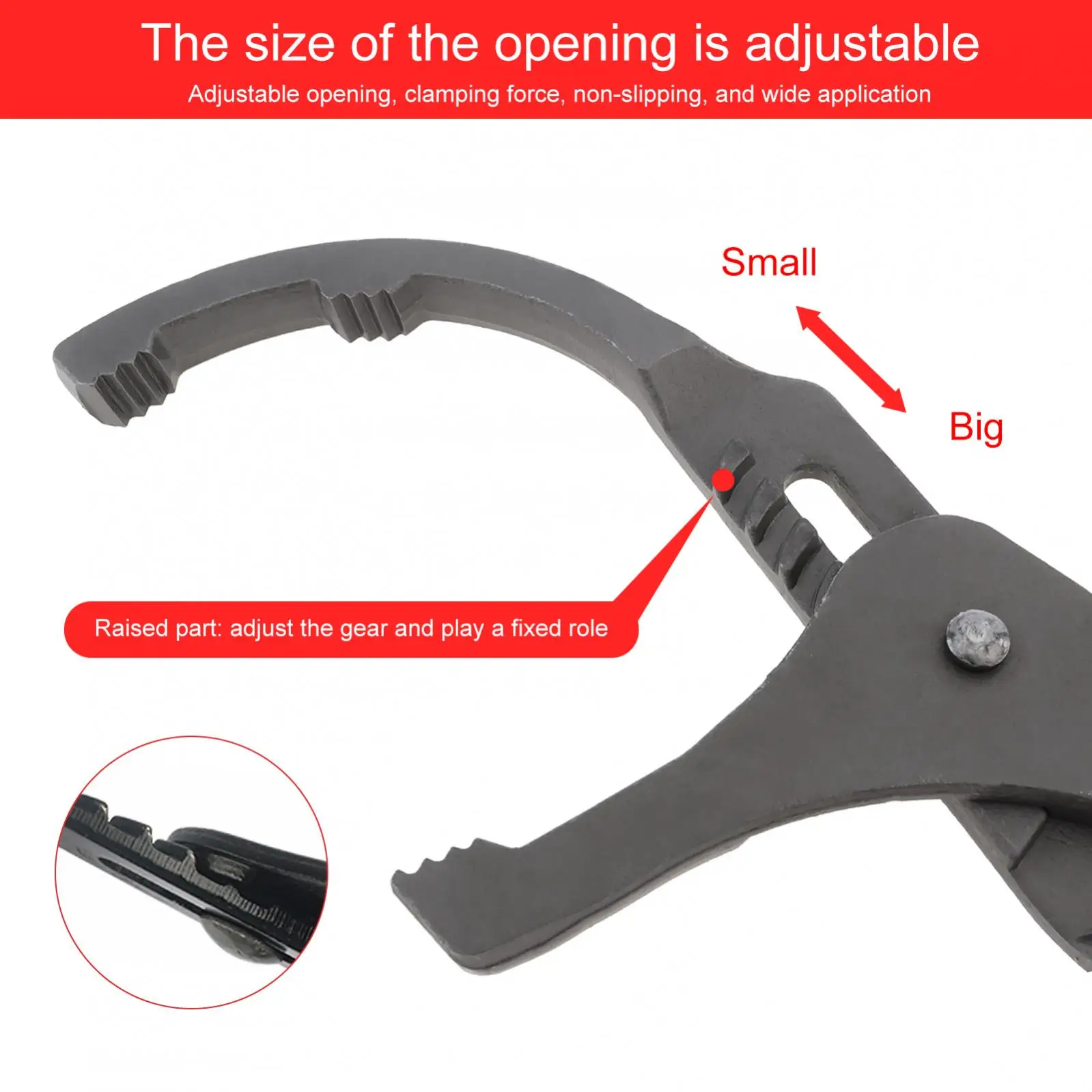 1/2piece 8 /12inch Adjustable Oil Filter Wrench for Cars Trucks Motorcycles SUVs ATVs Carbon Steel Oil Filter Removal Tool Plier