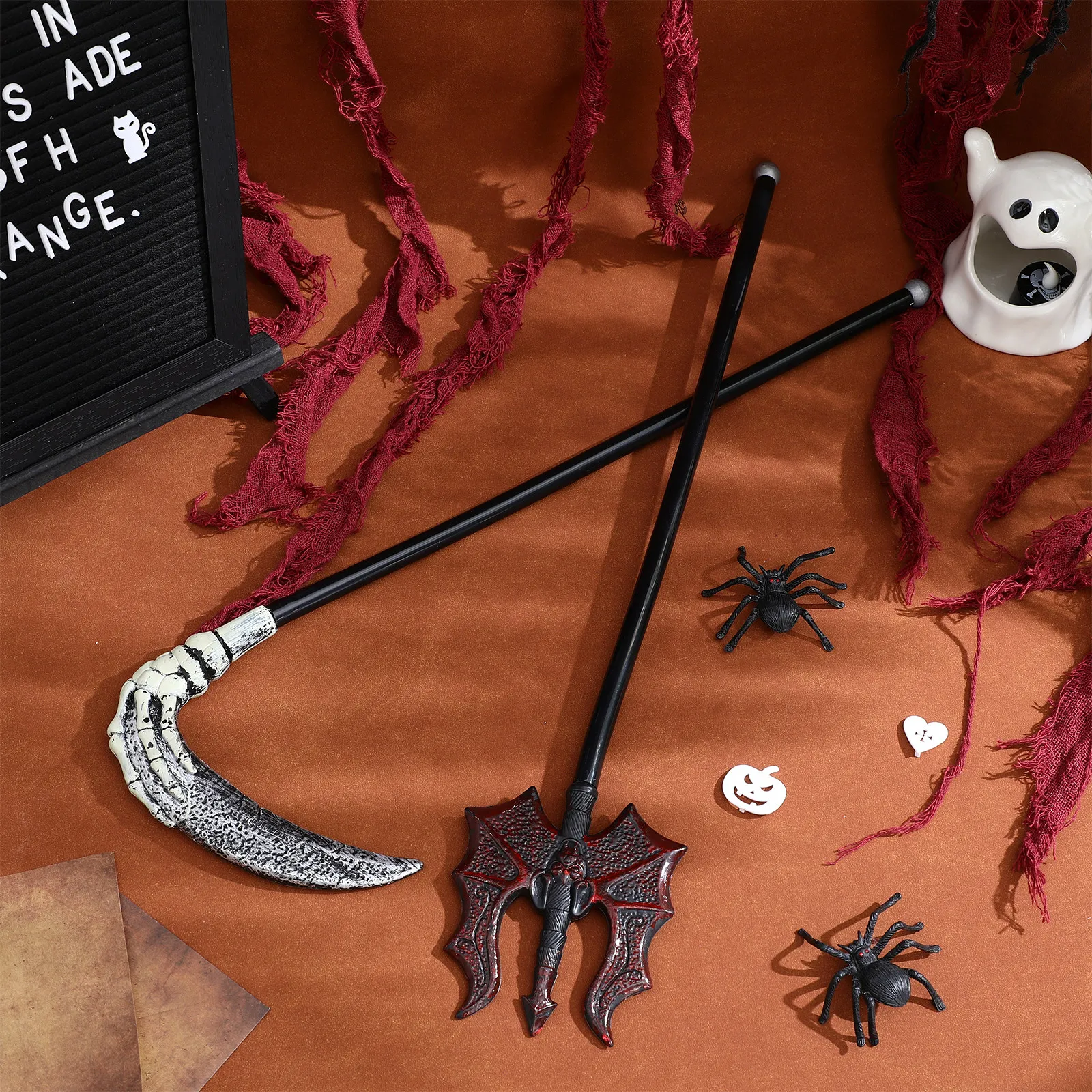 2 Piezas Tridente de Demonio, Accesorio de Halloween, Simulación de Cuchilla de Tres Puntas, Color Realista, Brillo Realista, Disfraz de Cosplay, Decoración para Fiestas