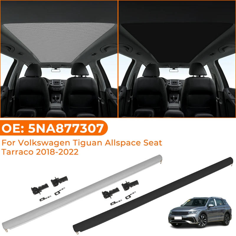 Car Panorama Sunroof Sunshade Curtain Cover For VW Tiguan Allspace 5N 2018-2022 Seat Tarraco 5F 2019 2020 2021 2022 5NA877307