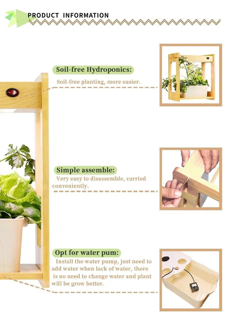 Wholesale price hydroponic kit intelligent aviation bounty system potted plant planting indoor herb garden hot selling