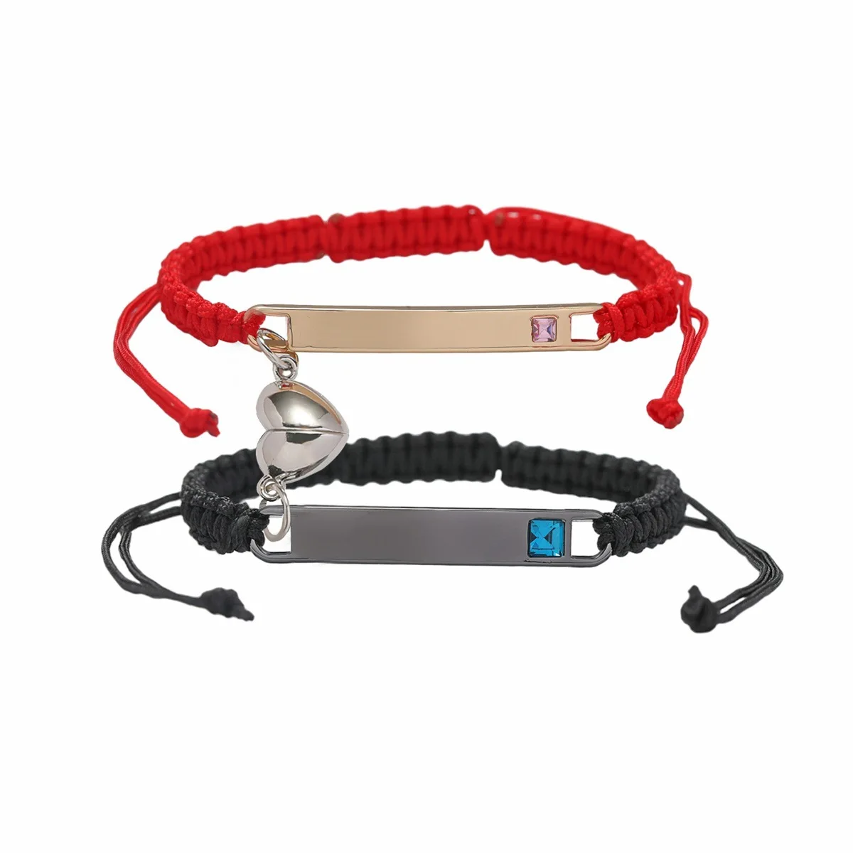 سوار الزوجين له الملكة لها الملك أحبك أكثر/الأكثر سوار مضفر من سبائك الزنك لتزيين الحفلات والارتداء اليومي هدية عيد ميلاد #5