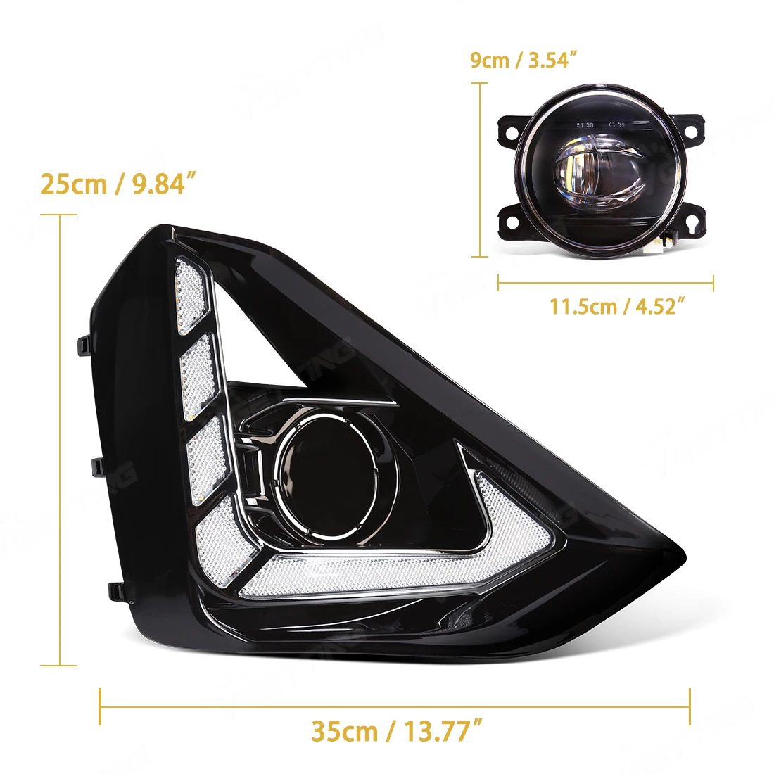 Светодиодные DRL дневные ходовые огни, противотуманные фары для Isuzu DMax Pickup 2024 2025, передний бампер, динамический указатель поворота, противотуманная фара