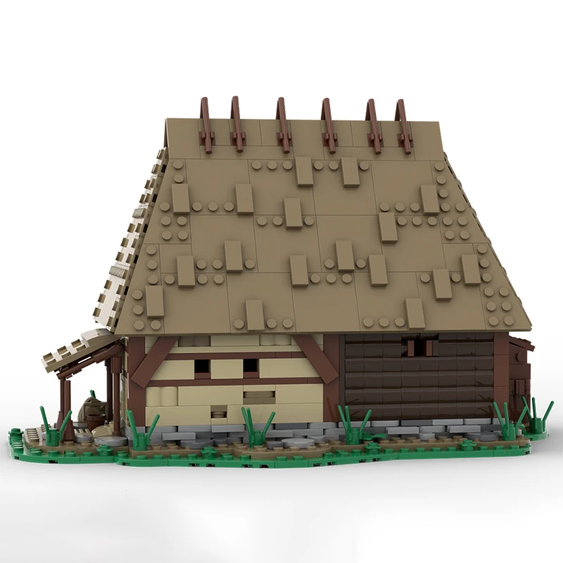 ปราสาทยุคกลางรุ่น MOC อาคารอิฐ Village Fortress บ้านเทคโนโลยี Modular ของขวัญวันหยุดประกอบของเล่นเด็กชุด