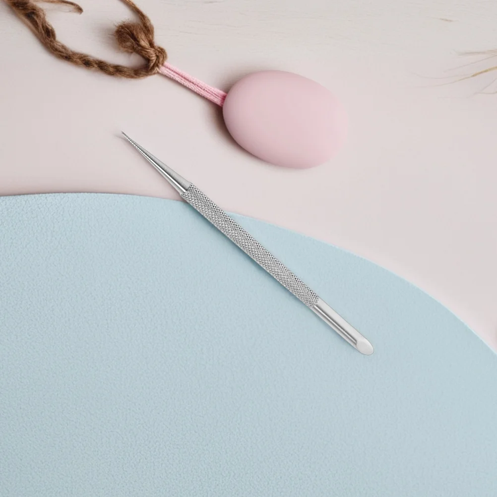 4 قطعة الفولاذ المقاوم للصدأ بشرة الأظافر انتهازي المزدوج نهاية مزيل الجلد الميت مسمار التنقيط أداة مانيكير باديكير أداة تنظيف المحمولة