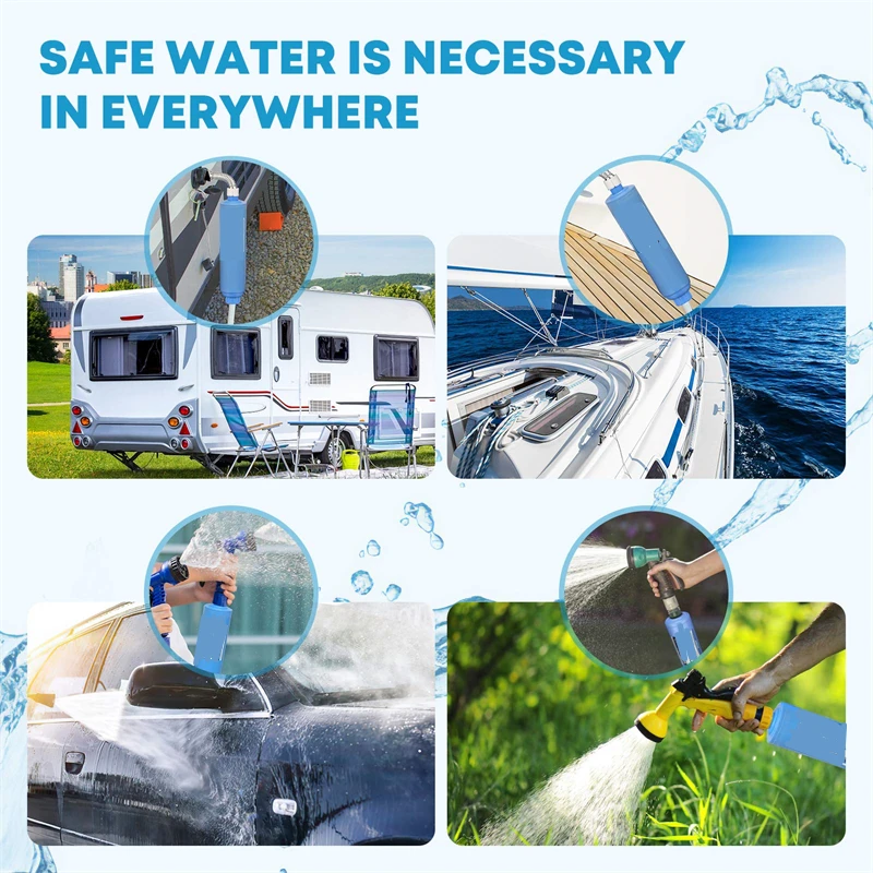 Rv Camper Inline Water Filter 2 Packs Marine Garden Camping Water Hose Kdf Filte Camping Water Hose KDF Filter Trailer