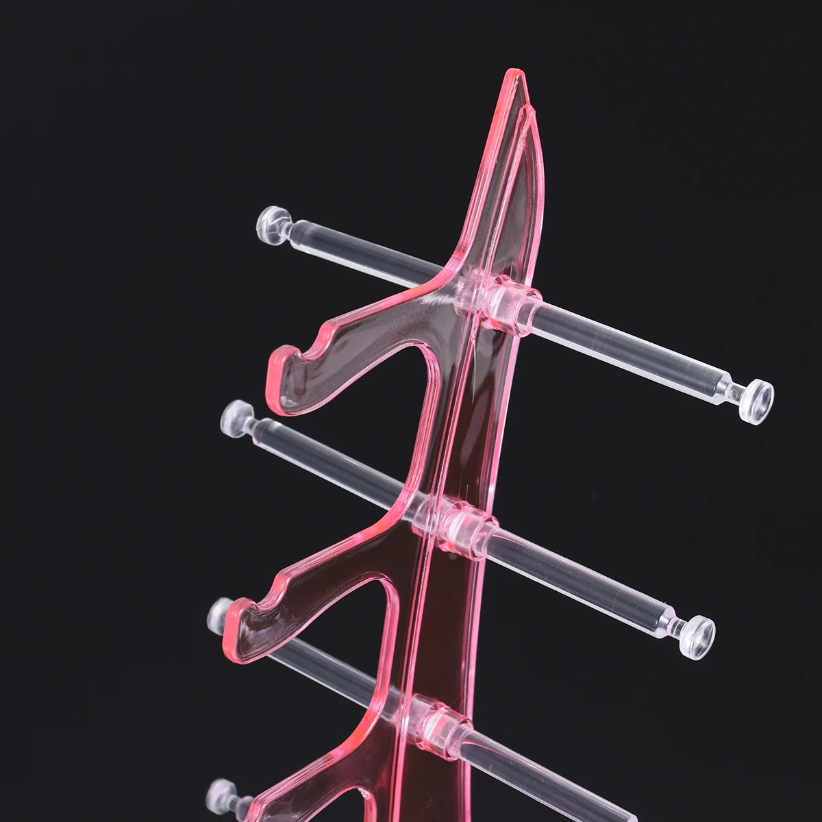 

5 Pairs Glasses Display Stand Acrylic Portable Sailboat Shape Assembling Bracelet Earrings Holder Pink Shelves Rack