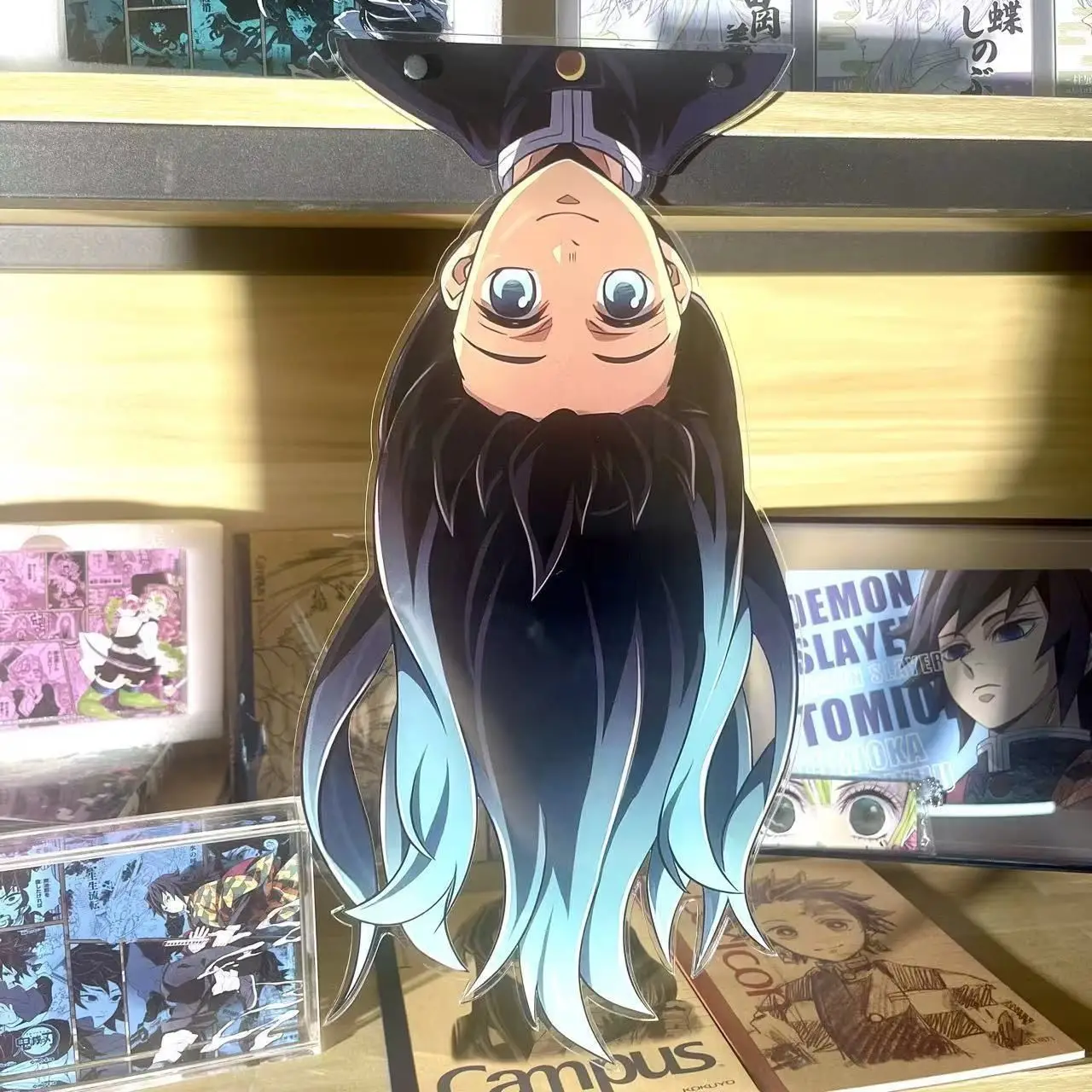 شيطان القاتل رأسا على عقب علامة واقفة الاكريليك وقت التطوعية شفافة 2D الأرز هدية الطرفية الدائمة علامة الديكور